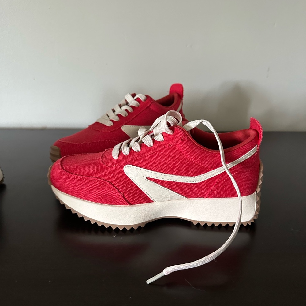 DV by Dolce Vita Red and White Athletic Shoes